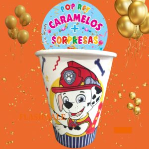 Vaso + caramelos+sorpresas